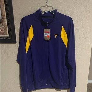 Men Nike Kobe NWT Size L Purple Yellow Full Zip Track Jacket Athletic Basketball